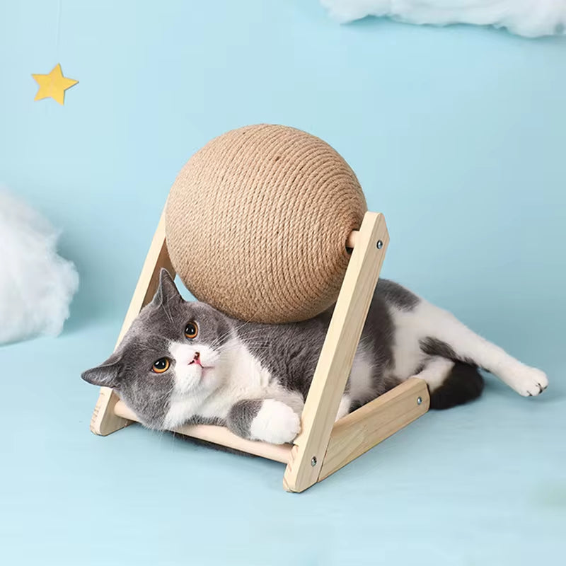 Interactive Cat Scratching Ball Toy - Durable Sisal Rope for Paws & Furniture Protection