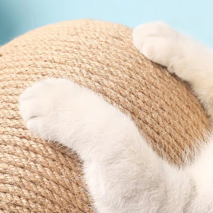 Interactive Cat Scratching Ball Toy - Durable Sisal Rope for Paws & Furniture Protection