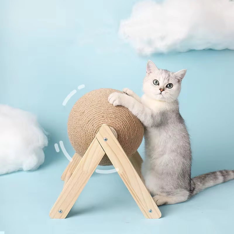 Interactive Cat Scratching Ball Toy - Durable Sisal Rope for Paws & Furniture Protection
