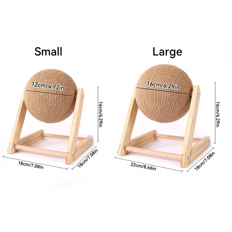 Interactive Cat Scratching Ball Toy - Durable Sisal Rope for Paws & Furniture Protection